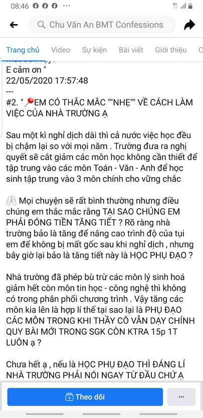 Vụ trường PTTH cắt giảm môn học chính khóa: Trường thừa nhận sai - Ảnh 2.