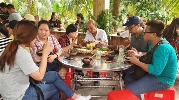Trà Vinh: Trái dừa sáp đặc sản bán đắt tiền vừa giúp nông dân giàu lại hút khách du lịch tới xem - Ảnh 3.