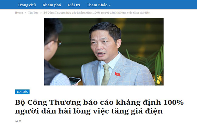 Thực hư thông tin Bộ Công Thương khẳng định “100% người dân hài lòng về việc tăng giá điện” - Ảnh 1.