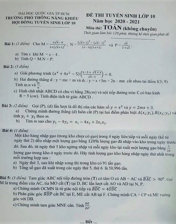 Thi lớp 10 chuyên Phổ thông năng khiếu TP.HCM: Đề Văn vừa sức, Toán khó hơn năm trước - Ảnh 4.