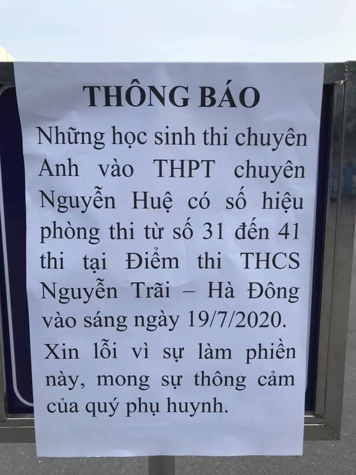 Thi vào lớp 10 tại Hà Nội: Thí sinh chuyên Anh hốt hoảng nhận thông báo đổi địa điểm thi lúc... nửa đêm - Ảnh 2.