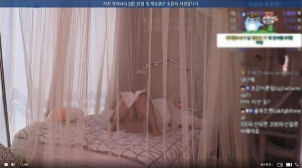 Nữ streamer Hàn Quốc livestream lúc ngủ say, suýt để lộ khoảnh khắc hớ hênh - Ảnh 3.