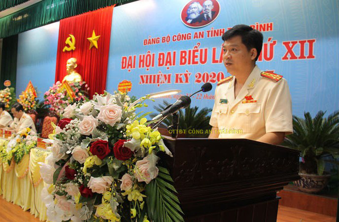 Đại tá Nguyễn Thanh Trường, Giám đốc Công an Thái Bình tái cử chức vụ Đảng - Ảnh 1.