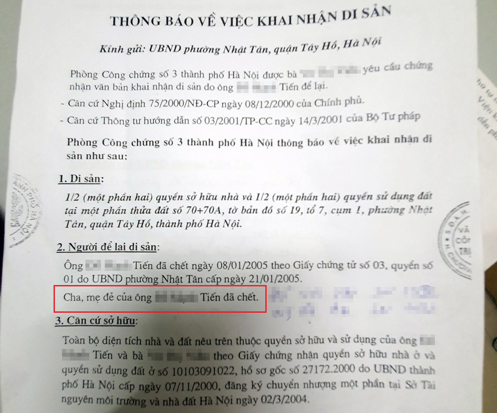 Khai tử bố mẹ chồng để bán đất: Bố mẹ đến toà, con dâu thì &quot;mất tăm&quot; - Ảnh 2.