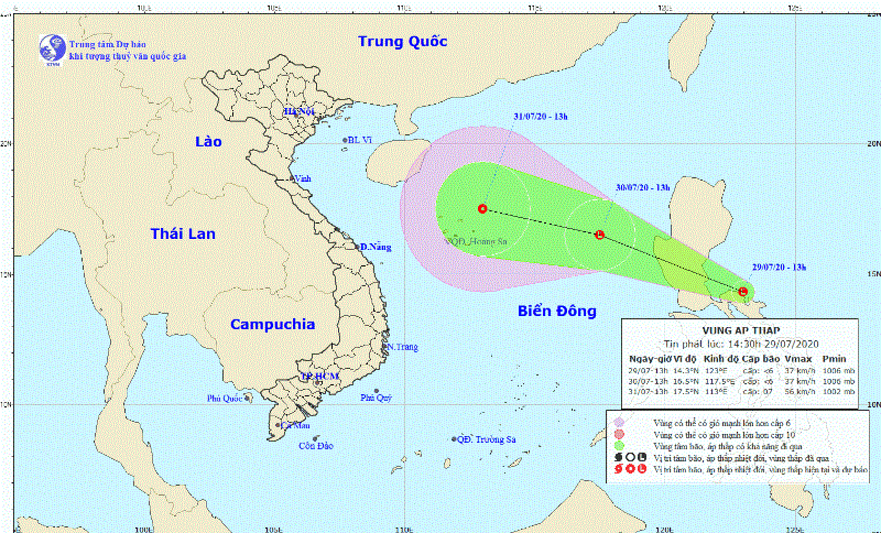 Tin mới nhất: Áp thấp đang di chuyển rất nhanh vào biển Đông, miền Bắc sẽ có mưa rất to - Ảnh 1.