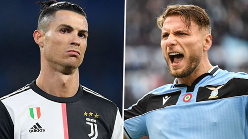 Ronaldo hụt hơi trước Ciro Immobile.