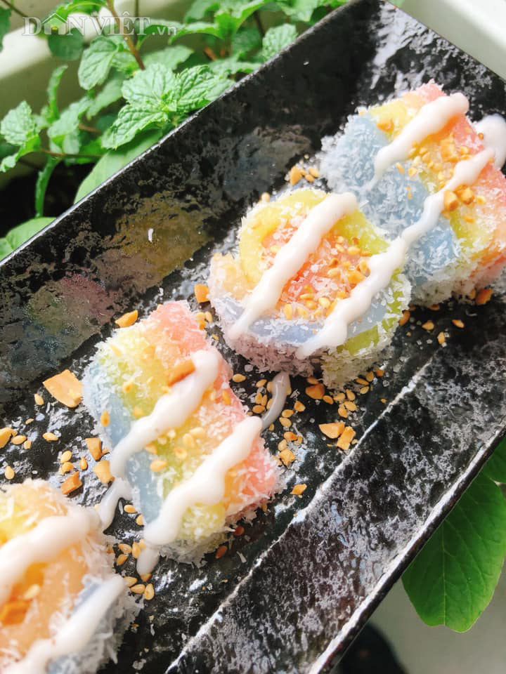 Làm món bánh &quot;sushi&quot; khoai mì đẹp hấp dẫn ngon mê ly - Ảnh 3.