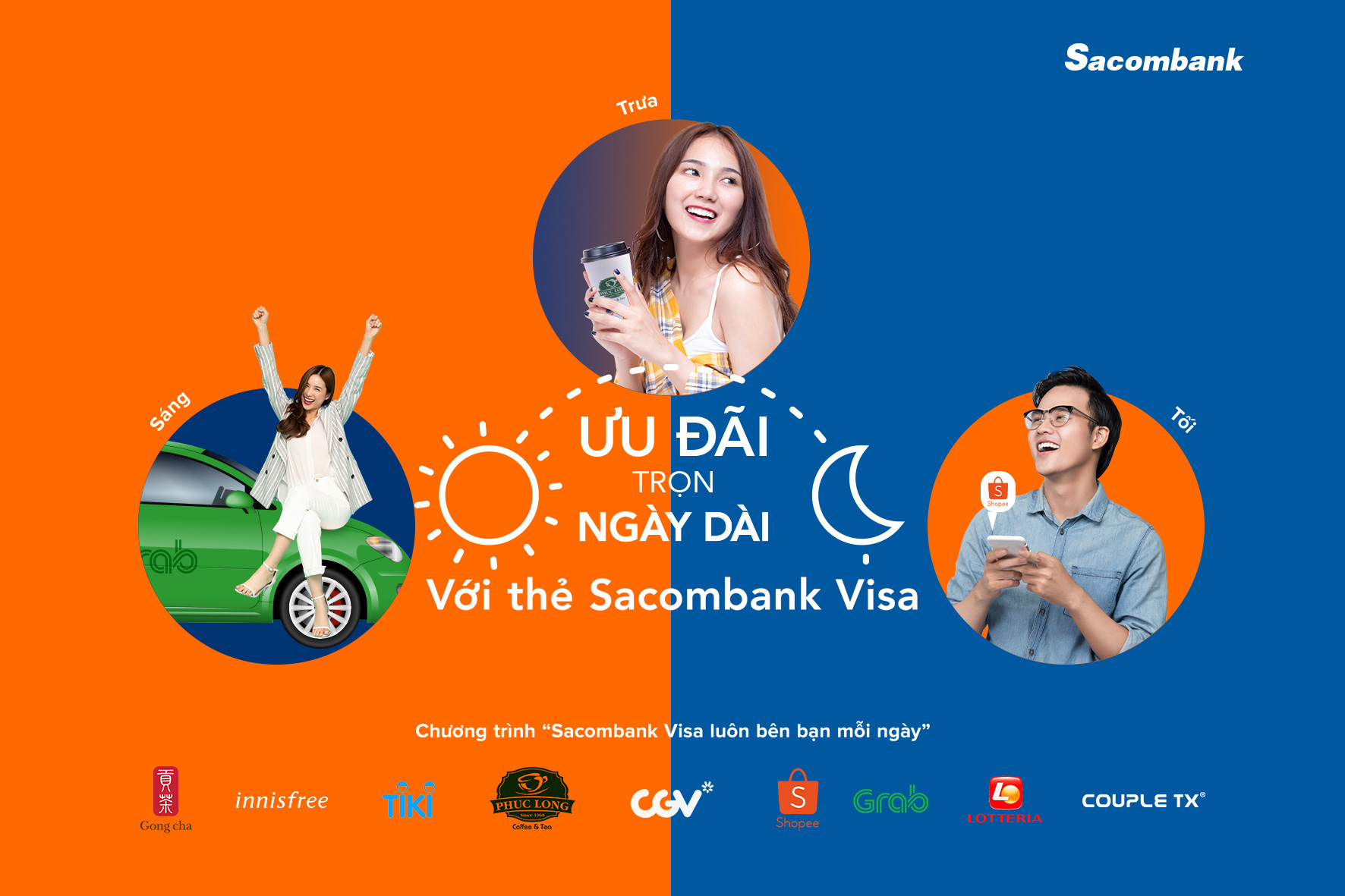 Ưu đãi mỗi ngày khi thanh toán với thẻ Sacombank Visa - Ảnh 1.