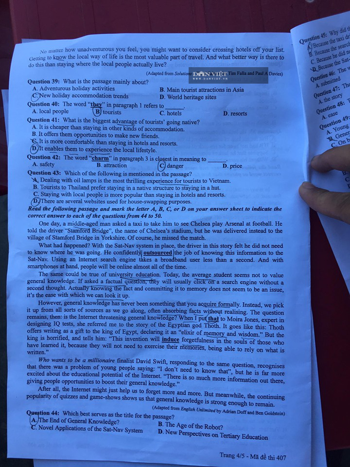 Đề thi Tiếng Anh tốt nghiệp THPT Quốc gia 2020 – Mã đề 407 - Ảnh 4.
