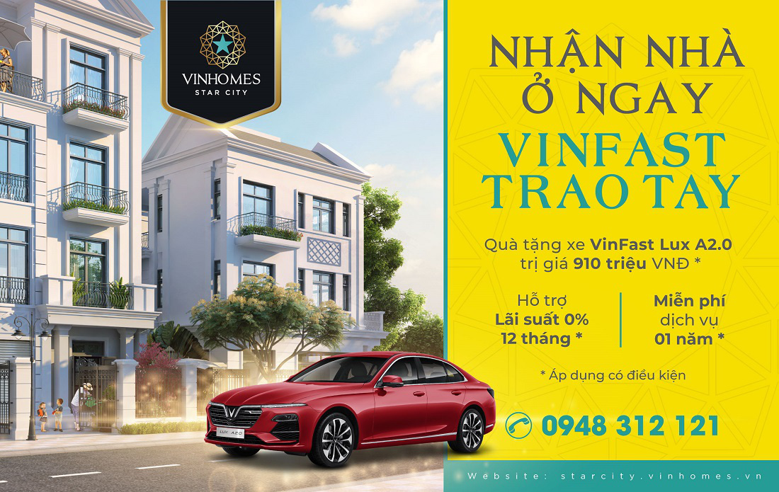 Vinhomes Star City Thanh Hóa tặng xe sang VinFast cho khách mua nhà - Ảnh 1.