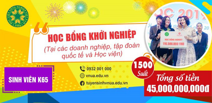 1.500 suất học bổng khởi nghiệp chờ tân sinh viên Học viện Nông nghiệp Việt Nam - Ảnh 1.
