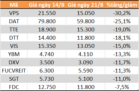 Top 10 cổ phiếu tăng/giảm mạnh nhất tuần: Nhóm vốn hóa vừa và nhỏ hút dòng tiền - Ảnh 4.