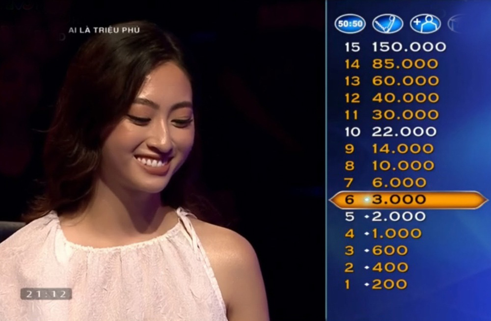 Clip Hoa hậu Lương Thùy Linh trả lời đúng 7 câu hỏi liên tiếp “Ai là triệu phú”, fan ngưỡng mộ - Ảnh 4.