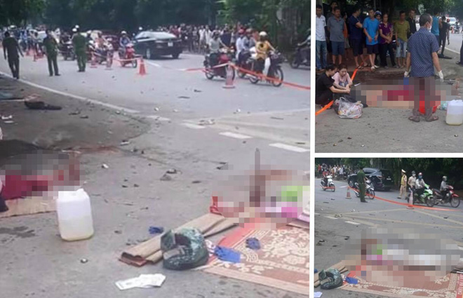 Cận cảnh chiếc ô tô tông chết 3 cô gái ở Phú Thọ, tài xế vứt xe bỏ trốn - Ảnh 2.