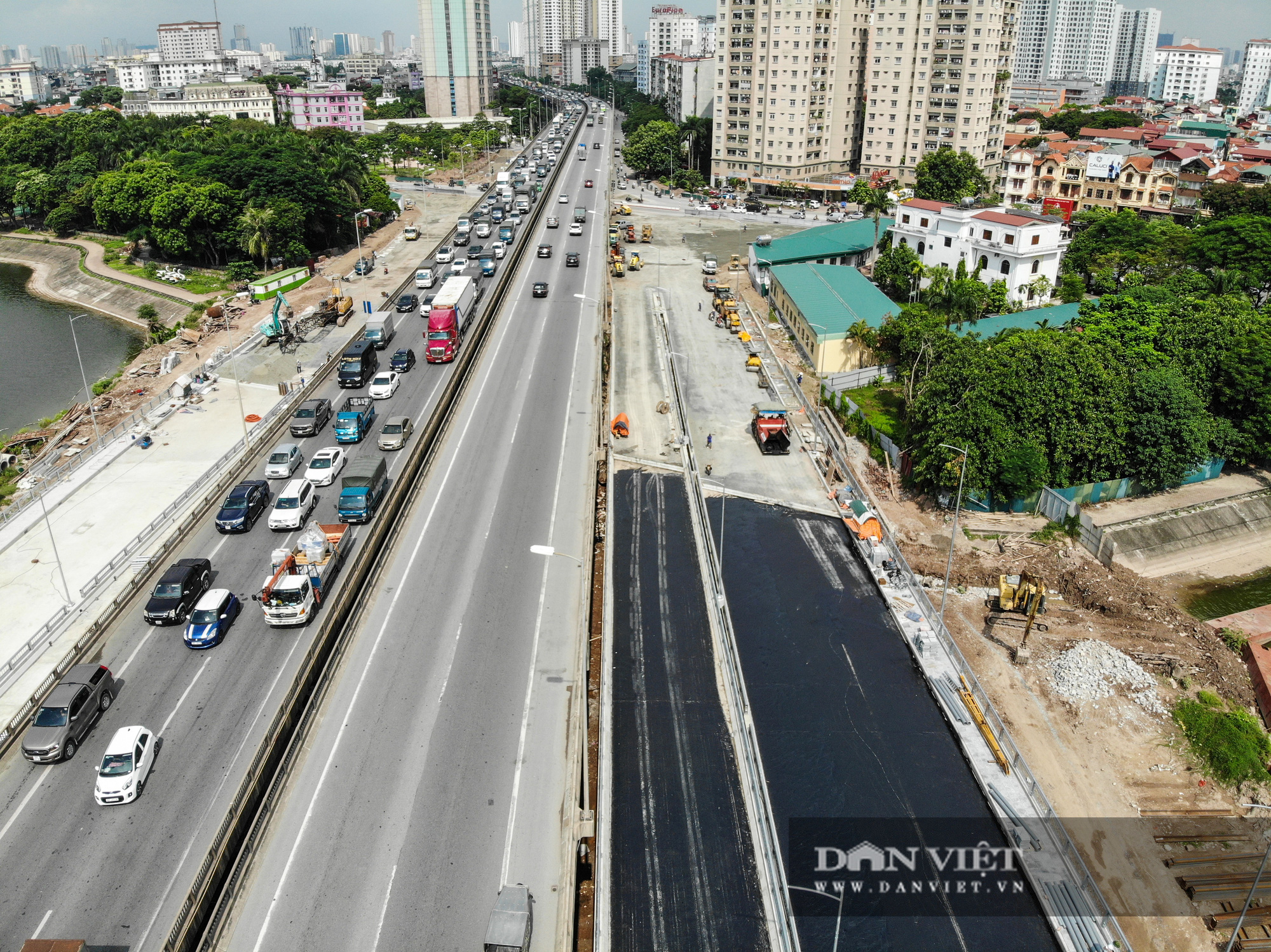 Khoác áo mới đường vành đai 3 qua hồ Linh Đàm chuẩn bị cán đích - Ảnh 14.