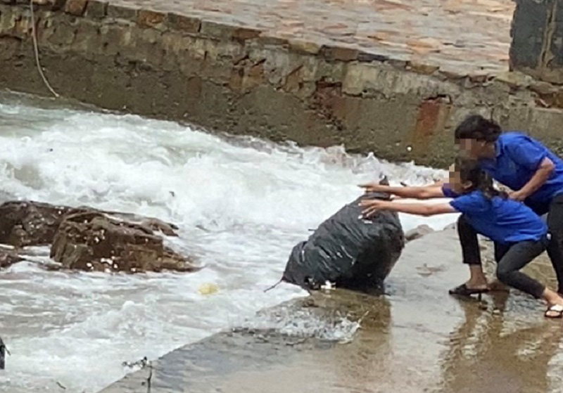 Chủ quán cà phê ở Vũng Tàu lý giải việc nhân viên vứt loạt bao rác xuống biển - Ảnh 1.