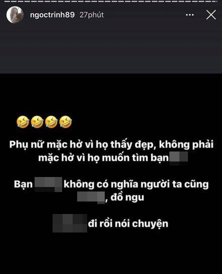 Ngọc Trinh gắt gỏng, buông lời tục tĩu mắng anti-fan vì bị mỉa mai “không có nổi bộ đồ đắp lên người” - Ảnh 2.