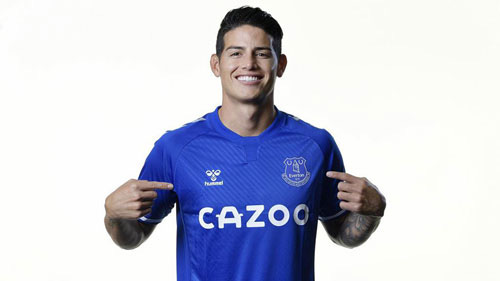 James Rodriguez đến Everton miễn phí.