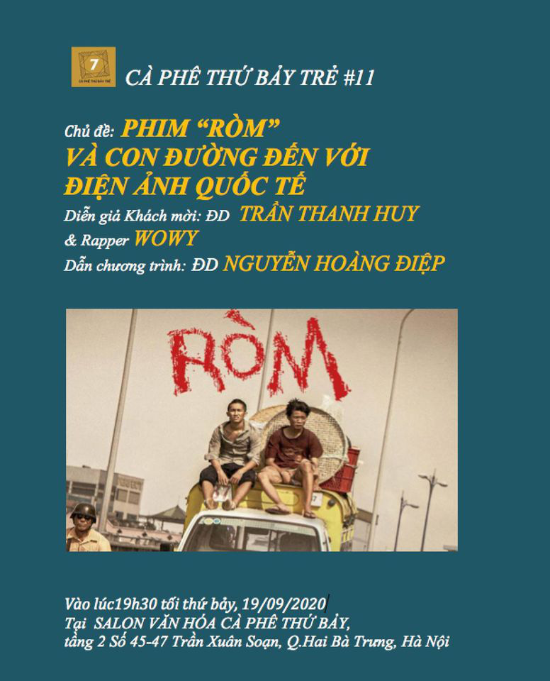 Rapper Wowy và đạo diễn phim &quot;Ròm&quot; giao lưu với khán giả tối 19/9 tại Hà Nội - Ảnh 2.