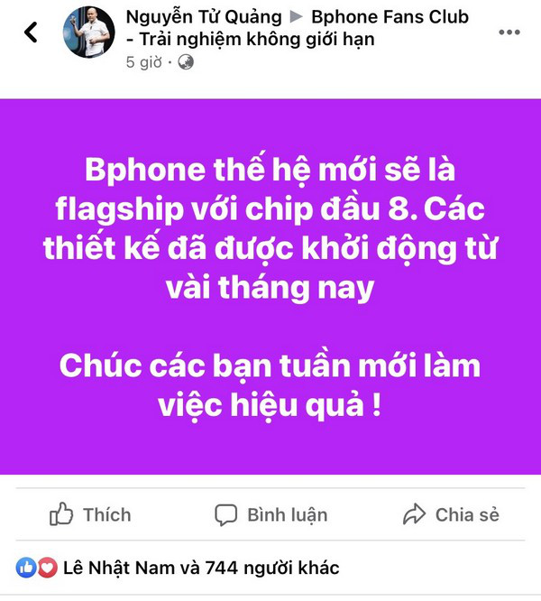 CEO Nguyễn Tử Quảng: &quot;Hãy chờ đợi điện thoại Bphone thế hệ mới&quot; - Ảnh 2.