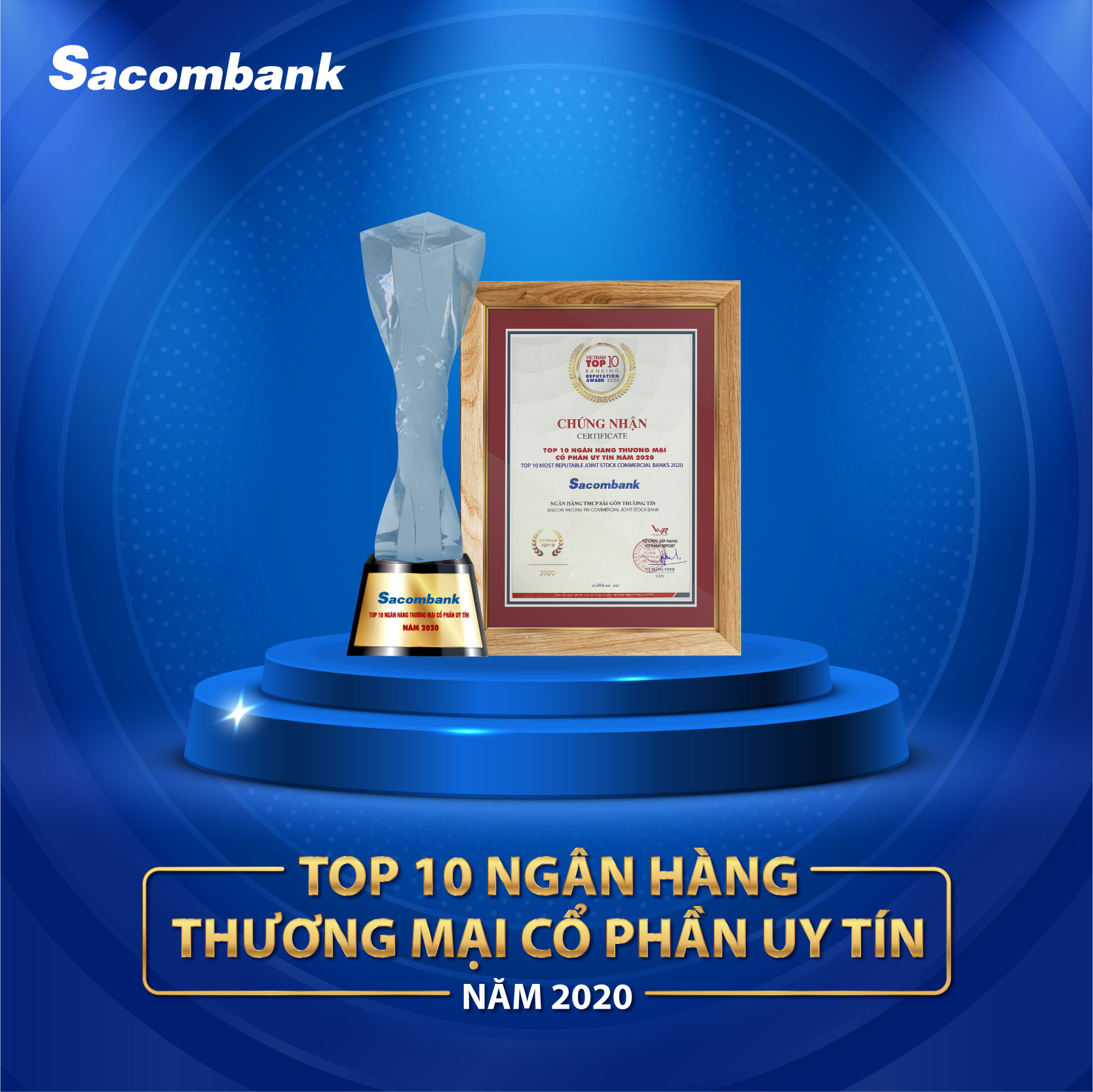 
Sacombank vào Top 10 ngân hàng tư nhân uy tín năm 2020 - Ảnh 1.