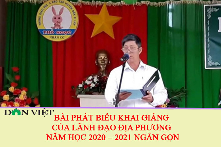 Bài phát biểu khai giảng của lãnh đạo địa phương năm học 2020 – 2021 ngắn gọn - Ảnh 1.