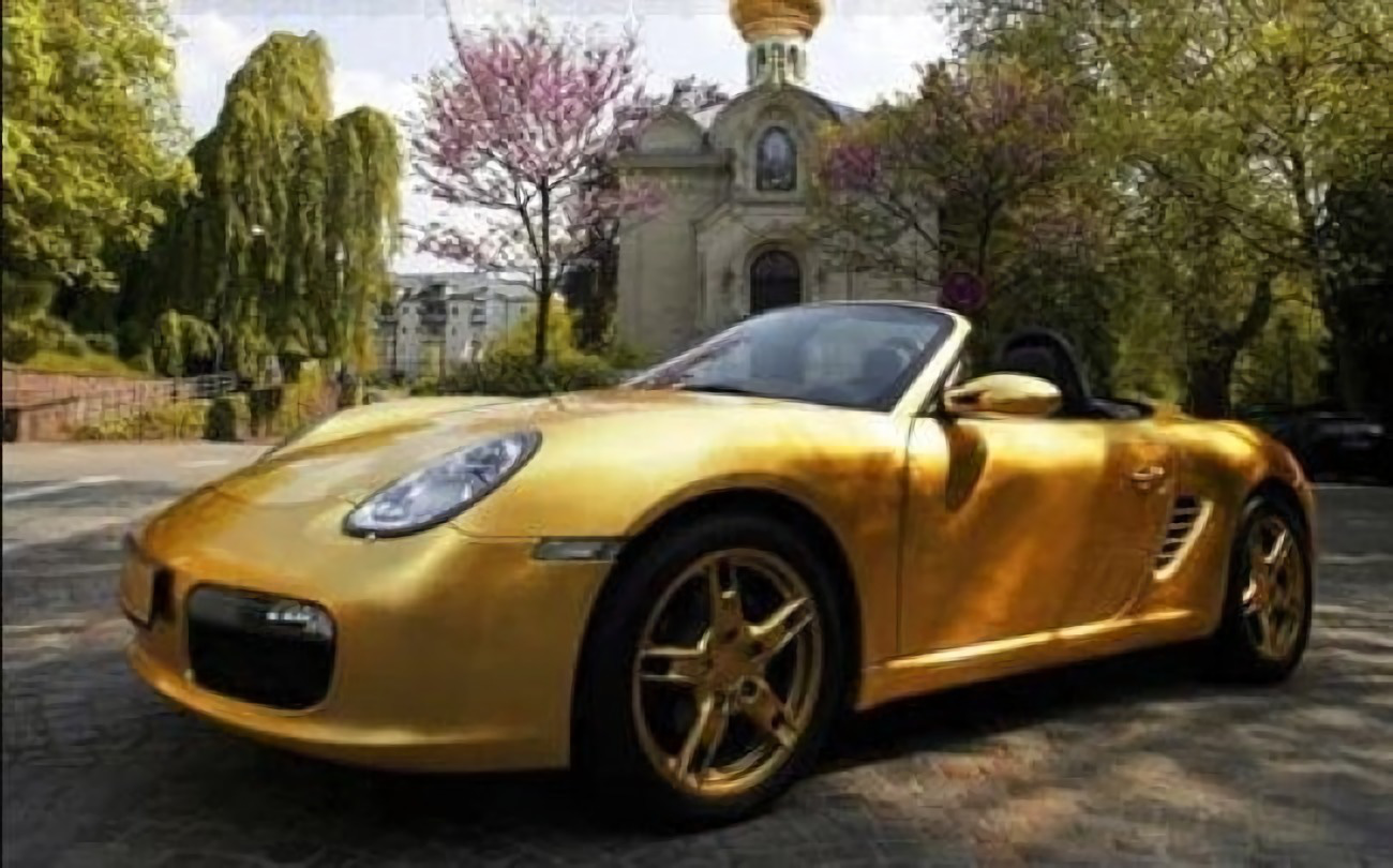 Siêu xe Porsche dát vàng đầu tiên trên thế giới  - Ảnh 1.