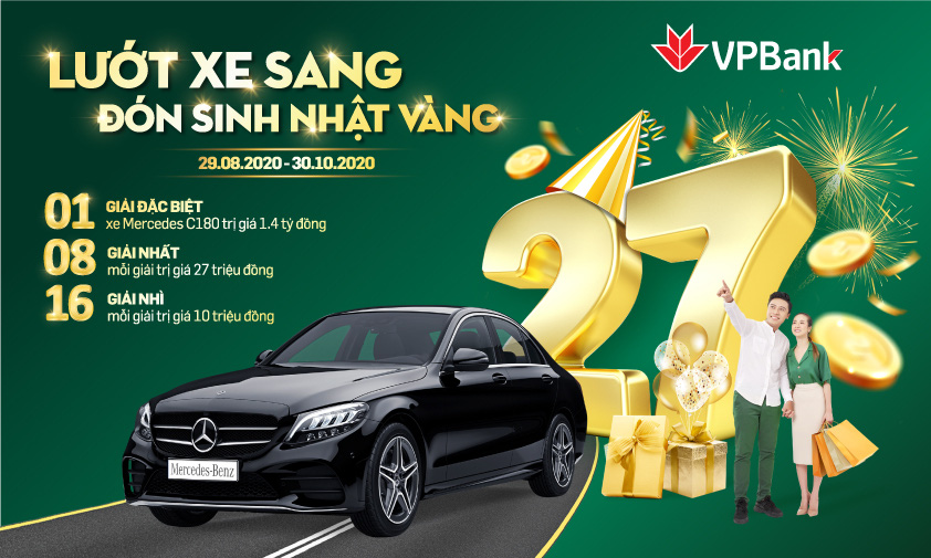 Trúng ngay ô tô Mercedes khi tham gia đại tiệc sinh nhật 27 tuổi của VPBank - Ảnh 1.