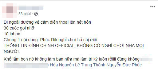 Gia đình Hoa Dâm Bụt “hết hồn” khi nghe tin đồn Đức Phúc – Erik “cạch mặt”, tung bằng chứng “6 mặt một lời” - Ảnh 2.