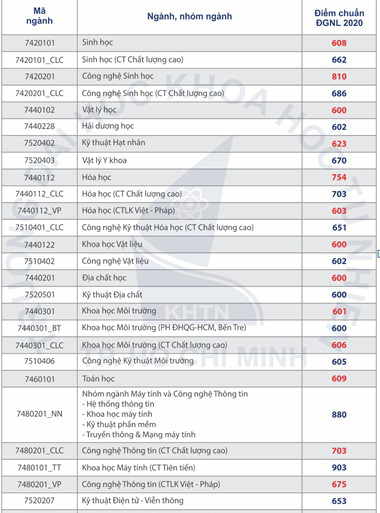 Các trường thành viên ĐH Quốc gia TP.HCM công bố điểm chuẩn đánh giá năng lực - Ảnh 4.