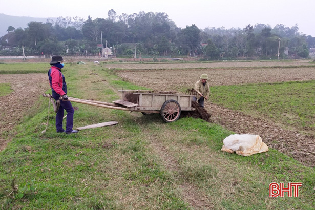 Người dân huyện miền núi Hà Tĩnh phấn khởi ra đồng ngày đầu năm mới - Ảnh 2.