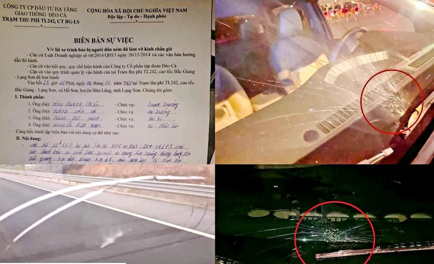 Ô tô bị ném đá trên cao tốc Bắc Giang - Lạng Sơn: Truy tìm ra 5 đối tượng - Ảnh 1.