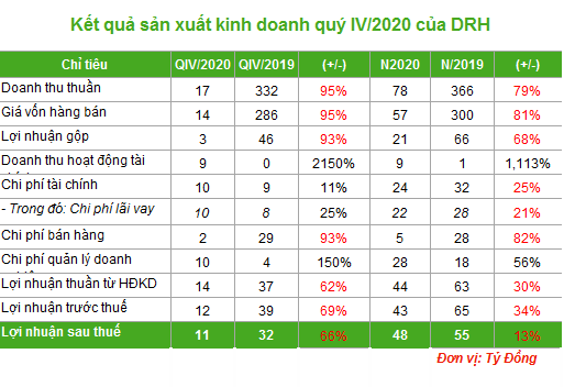 DRH Holdings ghi nhận doanh thu thuần hơn 17 tỷ đồng trong quý IV, giảm mạnh 95%   - Ảnh 1.