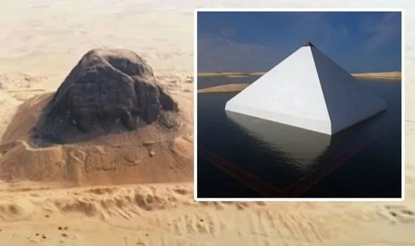 Kim tự tháp nổi đáng kinh ngạc của Ai Cập lộ ra bí mật 4.000 năm bị khóa chặt - Ảnh 1.