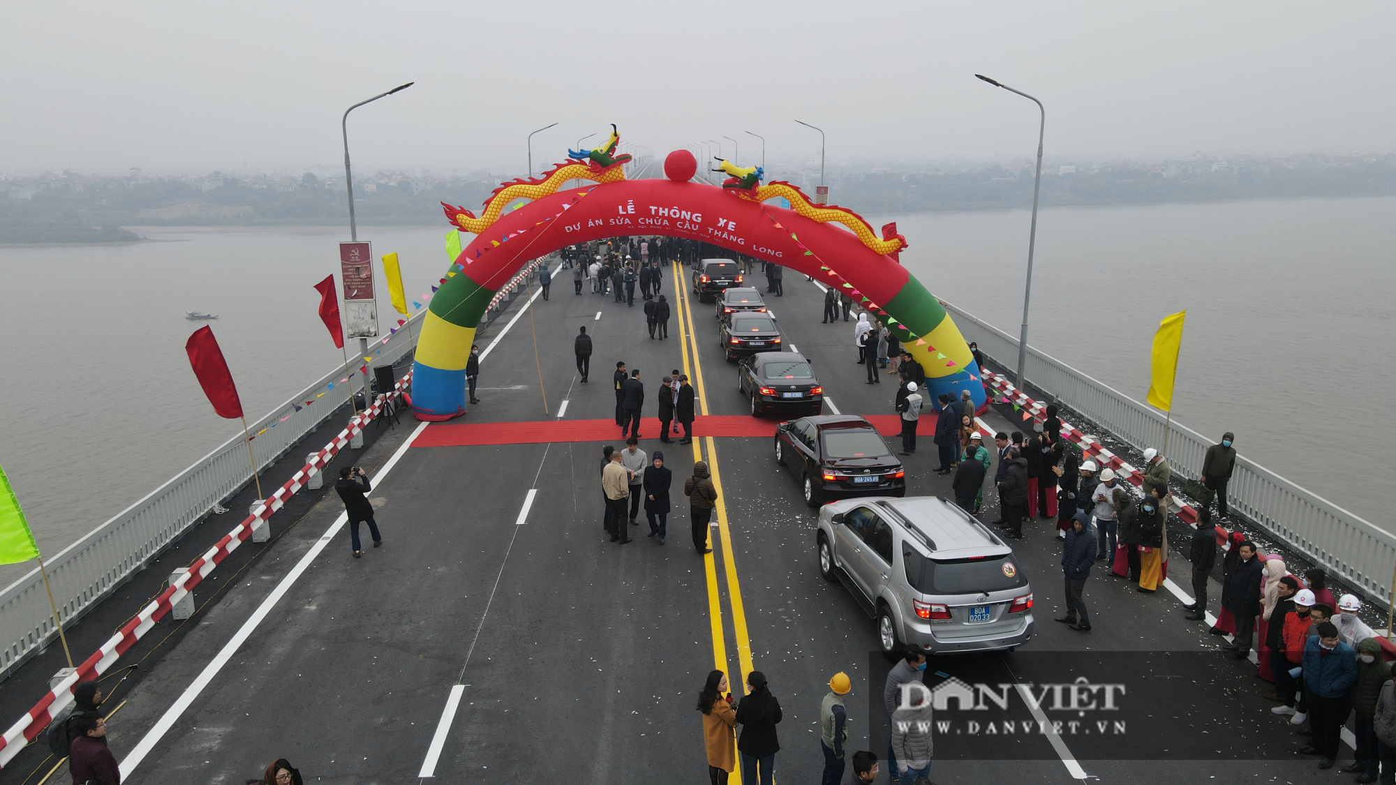 Ảnh: Cầu Thăng Long chính thức thông xe với tốc độ lưu thông tối đa 80km/h - Ảnh 12.