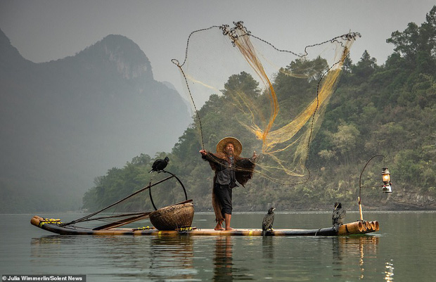 Độc đáo phương pháp đánh cá bằng chim cốc của ngư dân ở Trung Quốc - Ảnh 4.