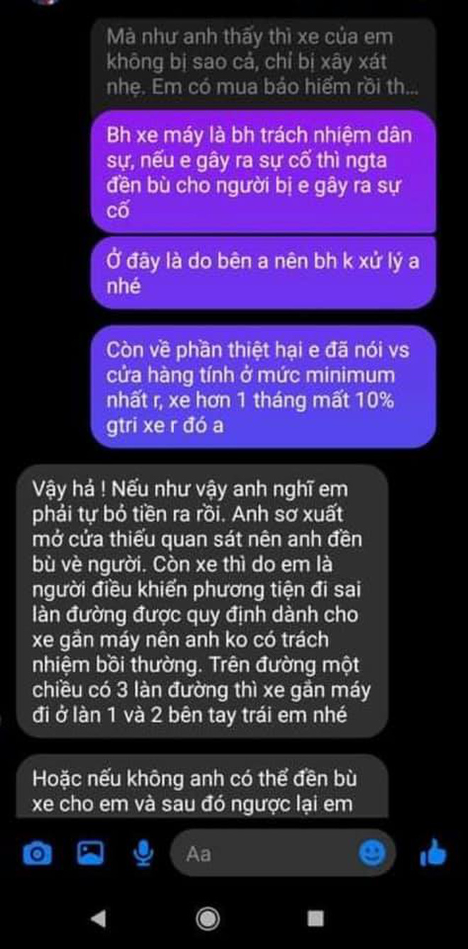 Biến căng giữa đêm: Huỳnh Anh bị tố mở cửa ô tô gây tai nạn nhưng "lật mặt" chối bồi thường, có cả clip và tin nhắn bằng chứng - Ảnh 6.