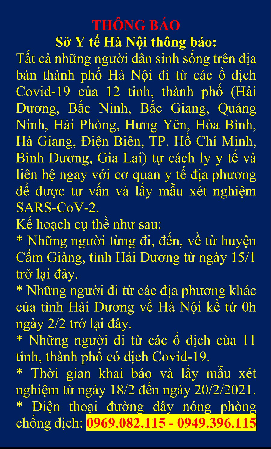 Hà Nội: Người về từ Hải Dương và 11 tỉnh, thành phố khác phải xét nghiệm Covid-19 - Ảnh 2.