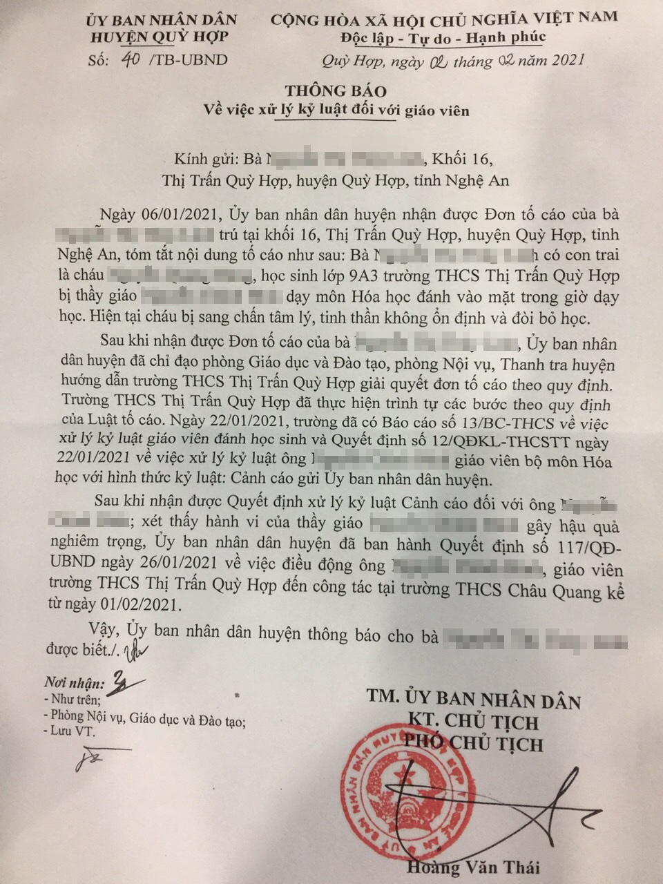 Điều chuyển thầy giáo tát học sinh vì không thuộc bài - Ảnh 1.