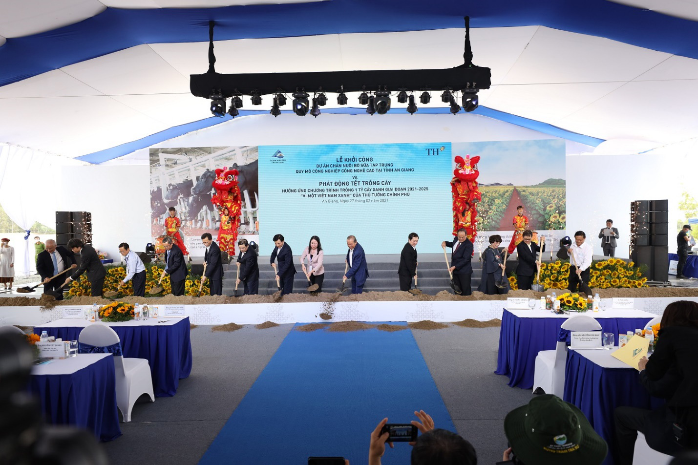 Tập đoàn TH khởi công Dự án chăn nuôi bò sữa công nghệ cao lớn nhất Đồng bằng sông Cửu Long - Ảnh 2.