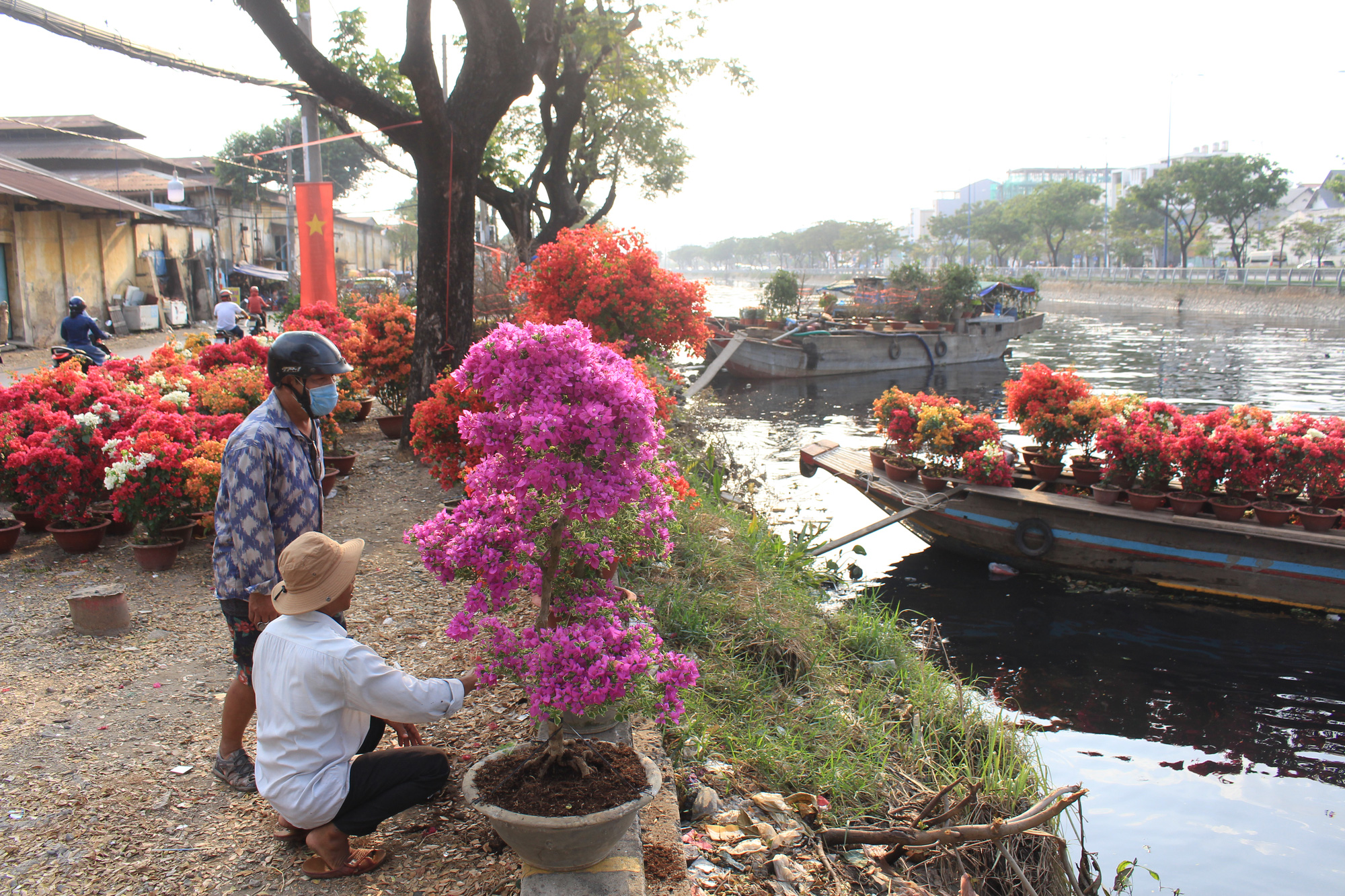 ẢNH: Ghe hoa cập bến Bình Đông, chợ Tết “trên bến dưới thuyền” ngập tràn sắc xuân - Ảnh 2.