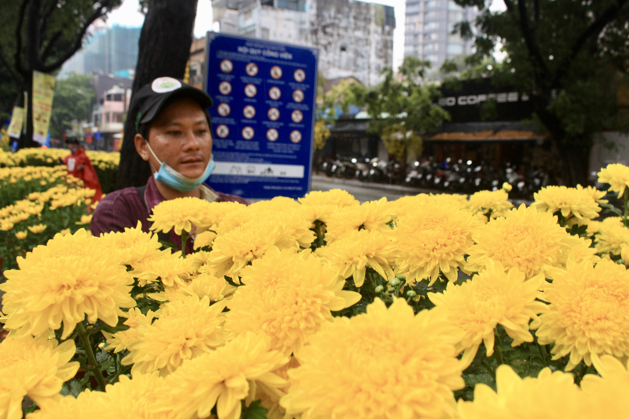 TP.HCM mưa lớn chiều 27 Tết, người bán hoa nháo nhào, đã lo càng thêm lo - Ảnh 8.
