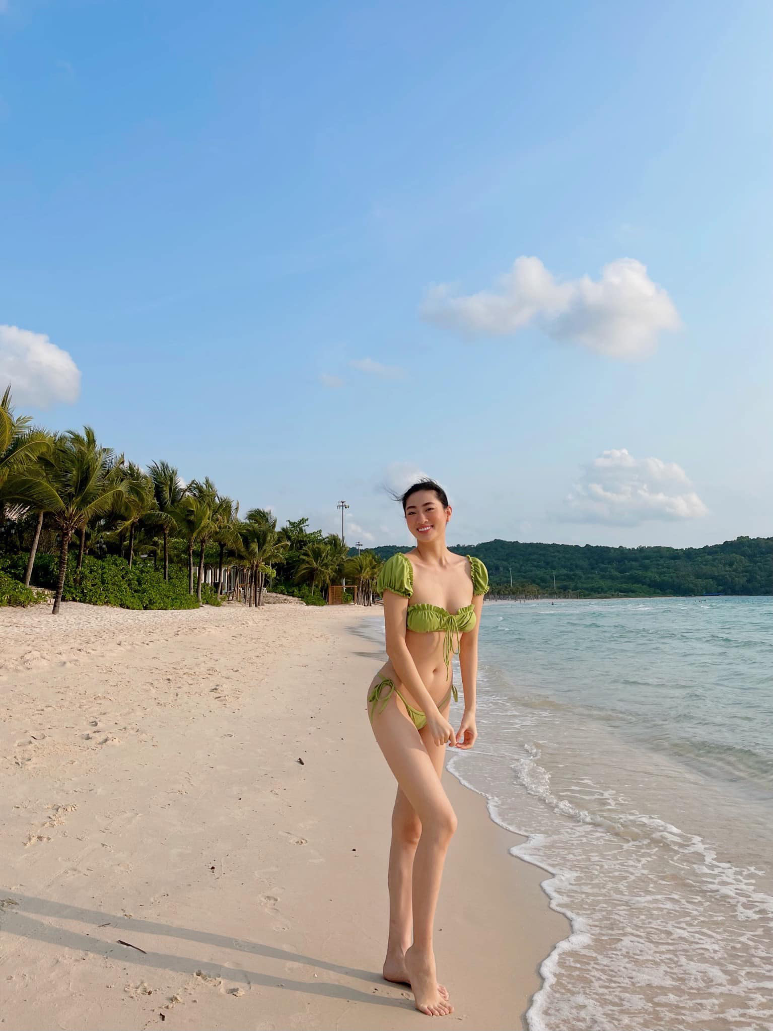 Ngây ngất vì Hoa hậu Lương Thùy Linh hiếm hoi mặc bikini táo bạo đến mức &quot;xin lỗi mẹ 10 lần&quot; - Ảnh 3.