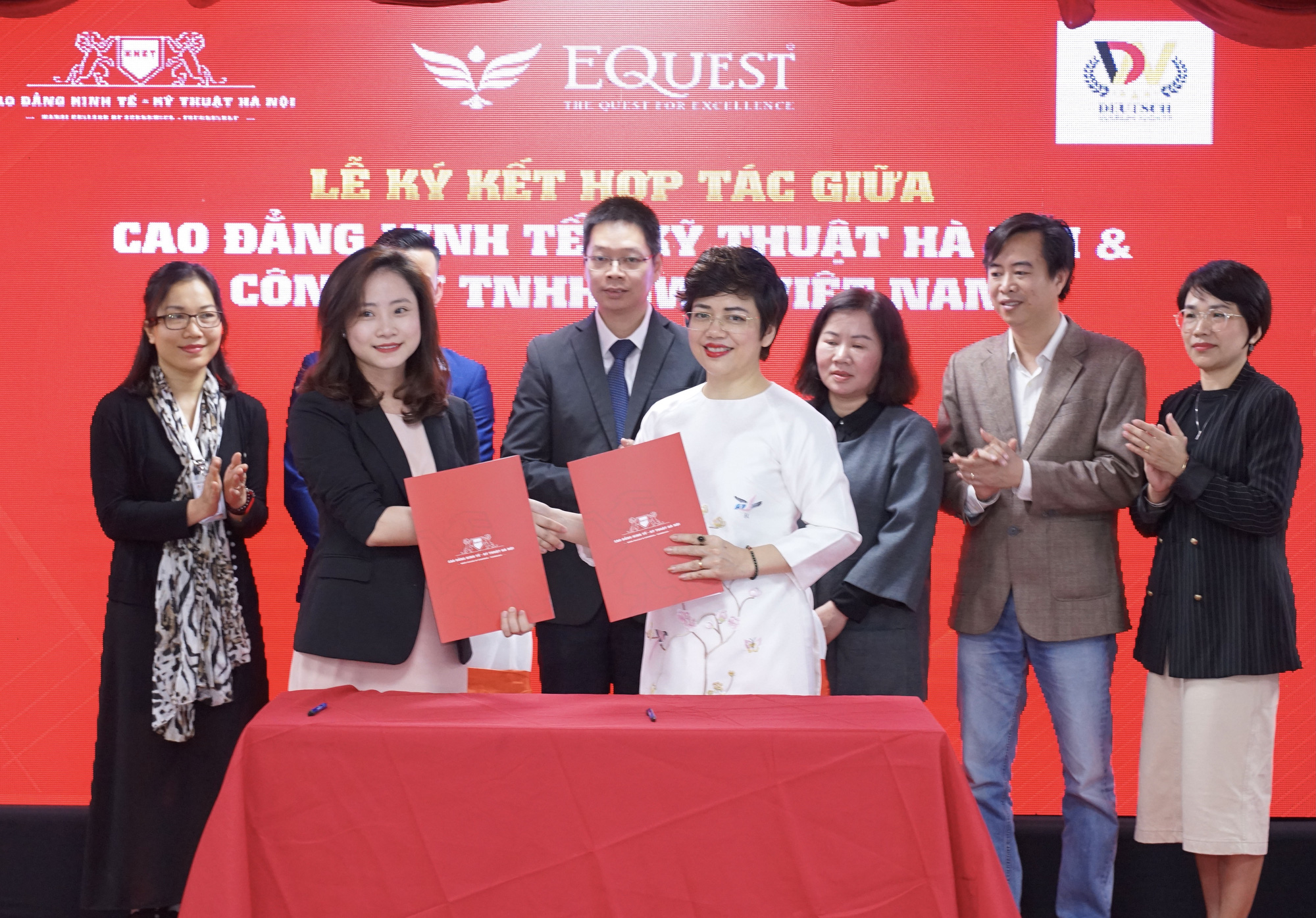 Trường Cao đẳng Kinh tế - Kỹ thuật Hà Nội ký kết với 6 doanh nghiệp nhằm đảm bảo “đầu ra” cho sinh viên - Ảnh 1.