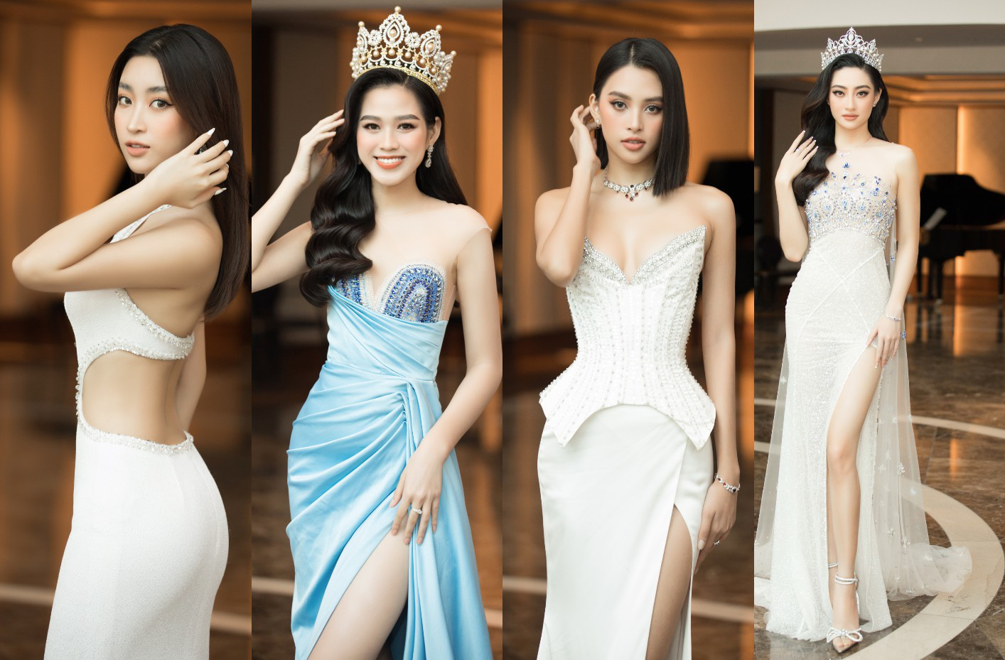 Khi ca sĩ Lâm Khánh Chi diện mẫu váy đầm giống các hoa hậu Việt