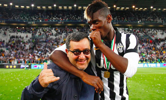 Raiola bội thu từ thương vụ đưa Pogba từ Juve về M.U.