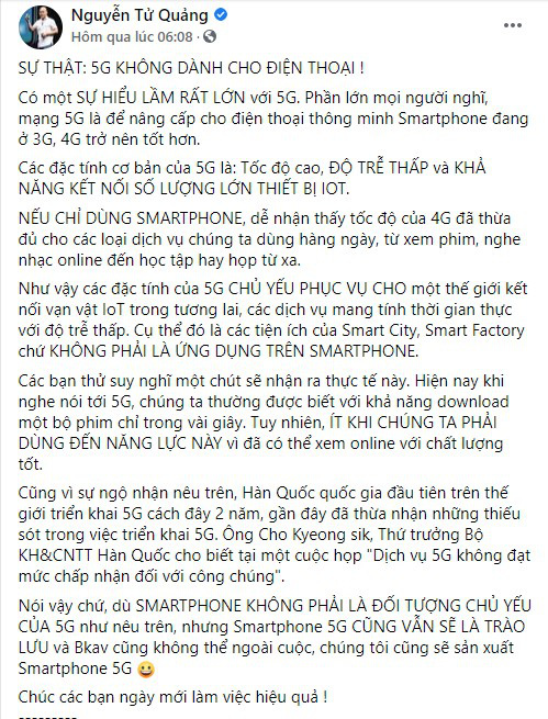 CEO Nguyễn Tử Quảng: &quot;Smartphone không cần 5G&quot;, Bphone vẫn có nước đi bất ngờ - Ảnh 2.