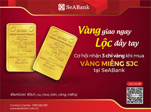 Triển khai dịch vụ mua bán vàng miếng SJC tại SeABank - Ảnh 1.