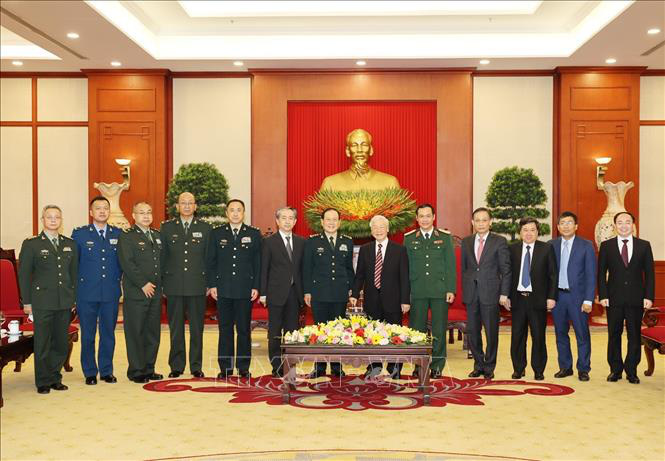 Ảnh: Tổng Bí thư Nguyễn Phú Trọng tiếp Bộ trưởng Bộ Quốc phòng Trung Quốc Ngụy Phượng Hòa - Ảnh 3.