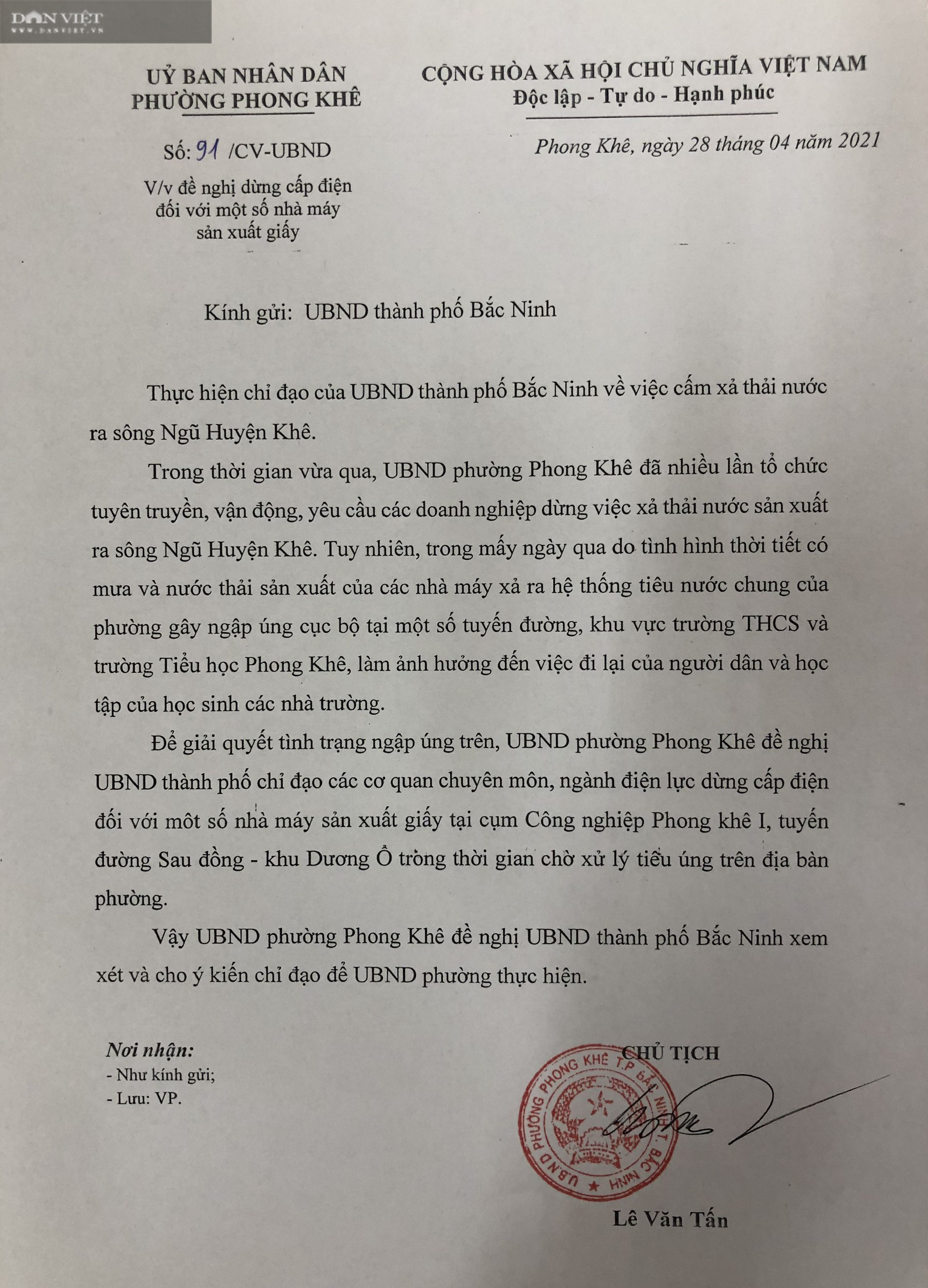 Bắc Ninh: Làng giấy Phong Khê xả thẳng vào...trường học, hơn 1.400 học sinh nghỉ học để đảm bảo an toàn - Ảnh 3.